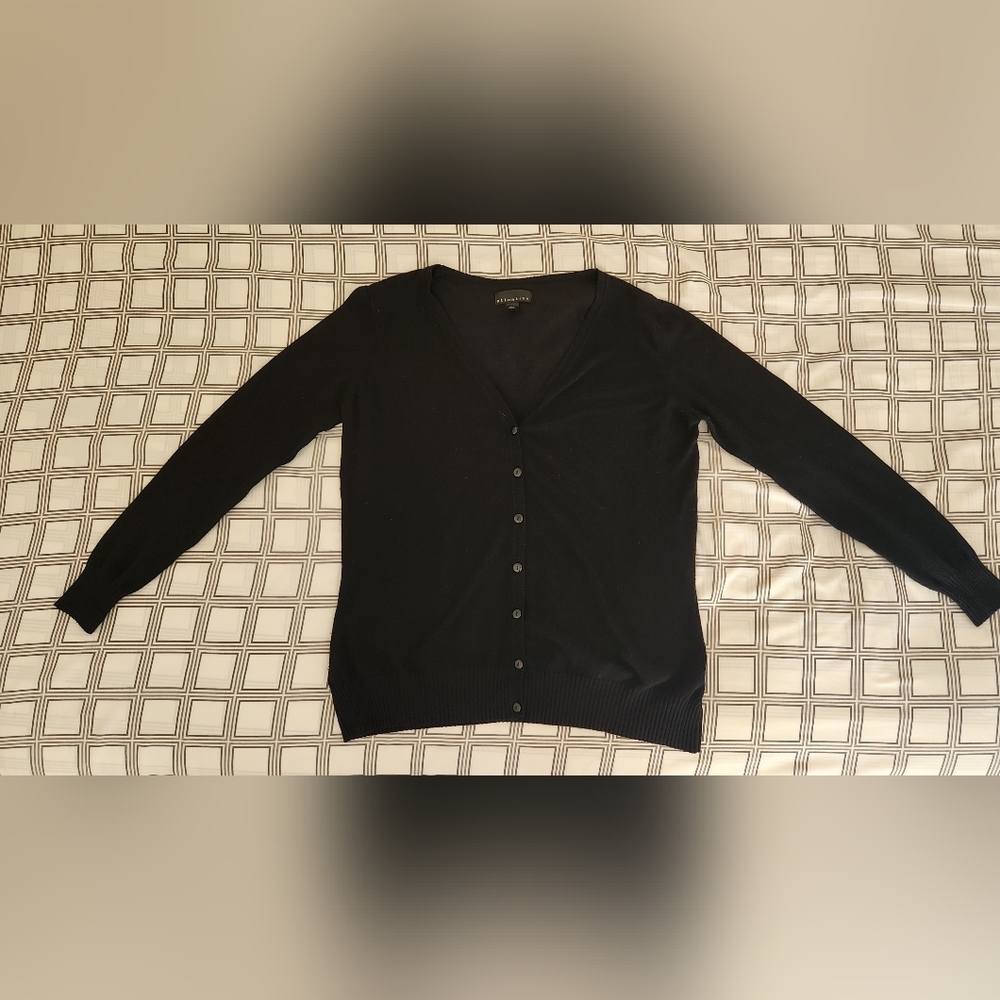 Attention Petite XL Black Button-Up Longsleve Sweater